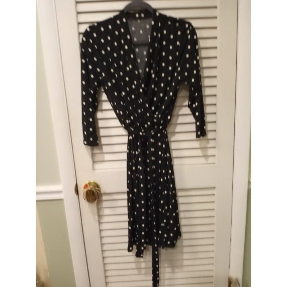 New polka dot wrap style dress NWT